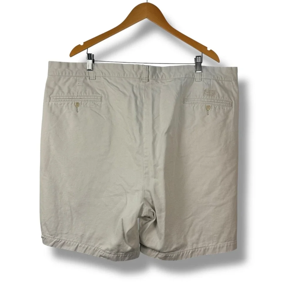 Vintage Polo Ralph Lauren Shorts Men 44 Khaki Pleated Front Cotton Chino Preppy‎
